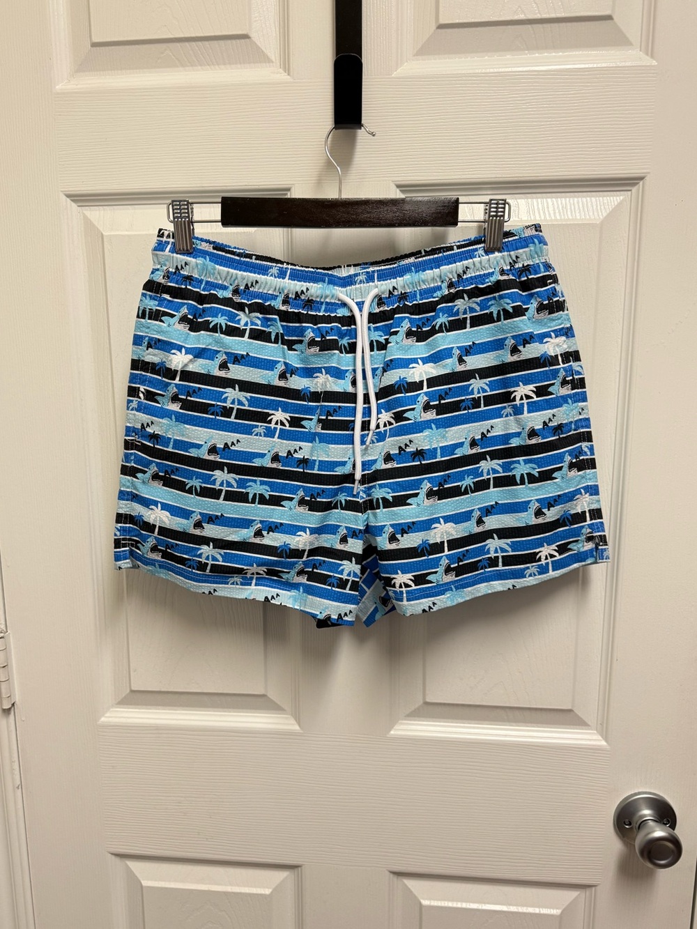 LumberLegs Striped Textured Swim Shorts